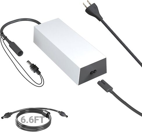 محول إمداد الطاقة Starlink Gen3 - مدخل 100-240 فولت، مخرج 57 فولت/3.42 أمبير محول AC-DC (شاحن 195 واط) مع كابل تيار مستمر 6.6 قدم ومنفذ مقاوم للماء يدعم كابل تمديد يصل إلى 200 قدم in Kuwait