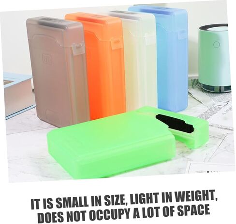 Housoutil 5pcs Hard Drive Cases Durable Anti-Shock Protectors for Hard Disks Stylish Colors White Green Gray for Safe Storage and Travel in Kuwait