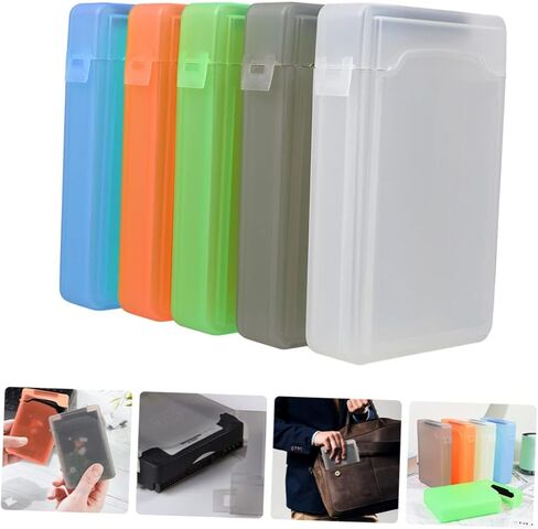 Housoutil 5pcs Hard Drive Cases Durable Anti-Shock Protectors for Hard Disks Stylish Colors White Green Gray for Safe Storage and Travel in Kuwait
