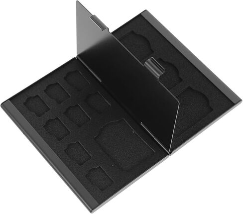 Uonlytech Memory Card Storage Case with Anti-Static Slots, Card Holder Organizer for Travel and Electronics, Black Pp Protective Carrying Box in Kuwait