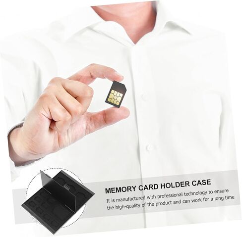 Uonlytech Memory Card Storage Case with Anti-Static Slots, Card Holder Organizer for Travel and Electronics, Black Pp Protective Carrying Box in Kuwait