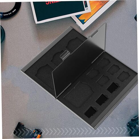 Uonlytech Memory Card Storage Case with Anti-Static Slots, Card Holder Organizer for Travel and Electronics, Black Pp Protective Carrying Box in Kuwait
