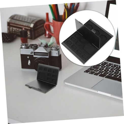 Uonlytech Memory Card Storage Case with Anti-Static Slots, Card Holder Organizer for Travel and Electronics, Black Pp Protective Carrying Box in Kuwait