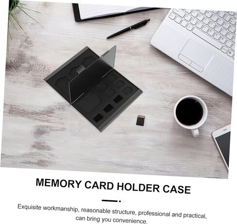 SEWACC Memory Card Storage Case with Anti-Static Pp Material Portable Memory Card Holder Box for Travel and Electronics Accessories Black in Kuwait