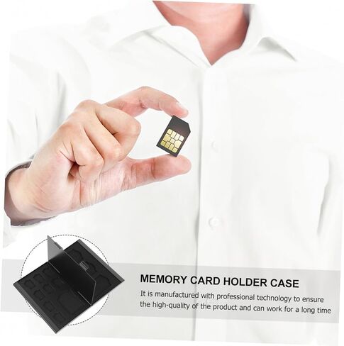 SEWACC Memory Card Storage Case with Anti-Static Pp Material Portable Memory Card Holder Box for Travel and Electronics Accessories Black in Kuwait