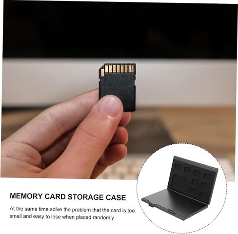 SEWACC Memory Card Storage Case with Anti-Static Pp Material Portable Memory Card Holder Box for Travel and Electronics Accessories Black in Kuwait