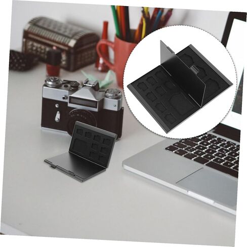 SEWACC Memory Card Storage Case with Anti-Static Pp Material Portable Memory Card Holder Box for Travel and Electronics Accessories Black in Kuwait