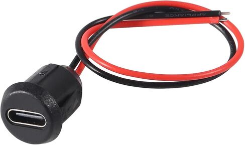 5 قطعة 2Pin USB موصل Type-C مقاوم للماء مع مقبس أنثى شحن سريع جاك ميناء USB-C قابس الشاحن in Kuwait