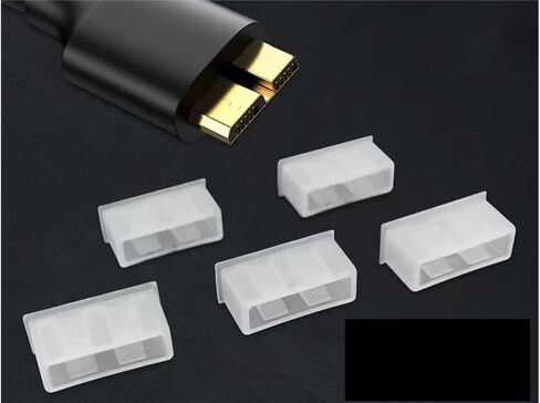 حزمة من 500 غطاء غبار للقرص الصلب المحمول، USB 3.0 إلى Micro-B، غطاء غبار لكابل بيانات Micro B، قابس مقاوم للماء (أبيض) in Saudi Arabia