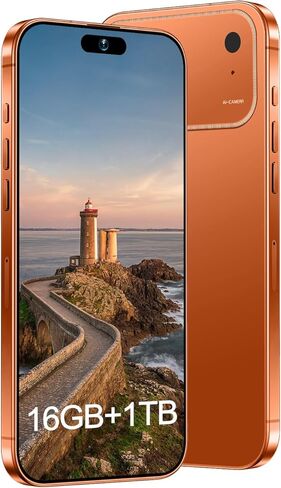 BDWJW 17PROMA X - 16GB+1TB Snapdragon8 Gen3 Android 15 5G Dual SIM 6.99" 68+108MP 7000mAh Battery - High-Performance Smartphone with Unbeatable Value (Orange) in Kuwait