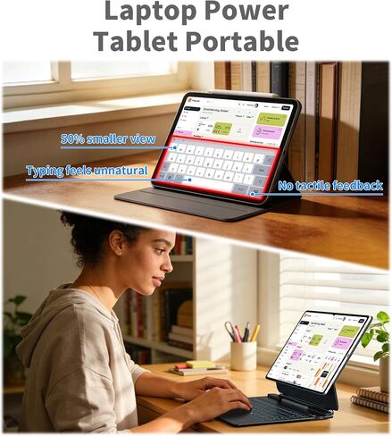 Keyboard Case for Galaxy Tab S11/S10/S9/S8 Ultra 14.6-inch with S Pen Holder, Magic-Style Floating Cantilever with Battery Display, AI Key Ready, Dex Mode, 3-Level 7-Color Backlit, Black in Kuwait