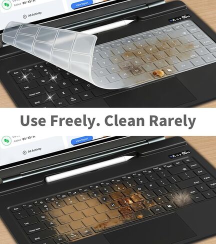 Keyboard Case for Galaxy Tab S11/S10/S9/S8 Ultra 14.6-inch with S Pen Holder, Magic-Style Floating Cantilever with Battery Display, AI Key Ready, Dex Mode, 3-Level 7-Color Backlit, Black in Kuwait