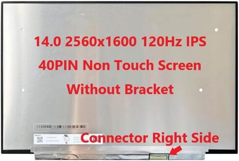 New LCD Replacement Screen (Non Touch) 14.0 Inch (16:10) IPS LM140GF2L01 120Hz WQXGA 2560x1600 40 Pin Matte for Laptop/Display/Screen/LCD Application in Kuwait