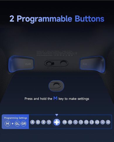 EasySMX S10 Controller for Switch 2/Switch/PC, One-Key Wake-Up, TMR Anti-Drift Joystick, Mechanical Buttons, 6-Axis Gyro, Bluetooth, RGB, Swappable D-Pad & Faceplates in Kuwait