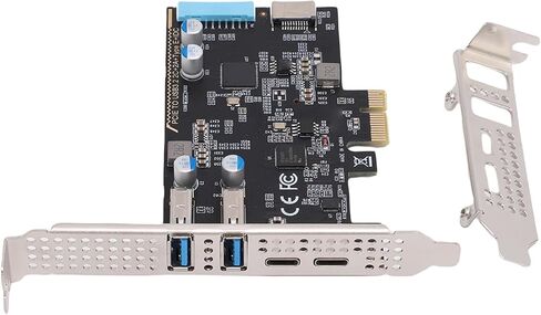 بطاقة PCIe إلى USB 3.2 Gen 1، محول توسيع PCIe بعرض النطاق الترددي 10 جيجابت في الثانية و4 منافذ، بطاقات من النوع C والنوع A للكمبيوتر المكتبي OS X in Kuwait