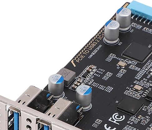 بطاقة PCIe إلى USB 3.2 Gen 1، محول توسيع PCIe بعرض النطاق الترددي 10 جيجابت في الثانية و4 منافذ، بطاقات من النوع C والنوع A للكمبيوتر المكتبي OS X in Kuwait
