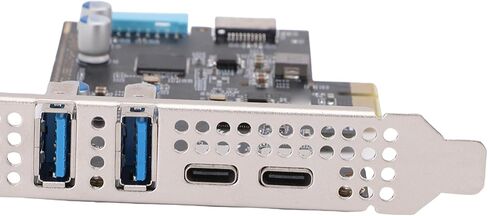بطاقة PCIe إلى USB 3.2 Gen 1، محول توسيع PCIe بعرض النطاق الترددي 10 جيجابت في الثانية و4 منافذ، بطاقات من النوع C والنوع A للكمبيوتر المكتبي OS X in Kuwait