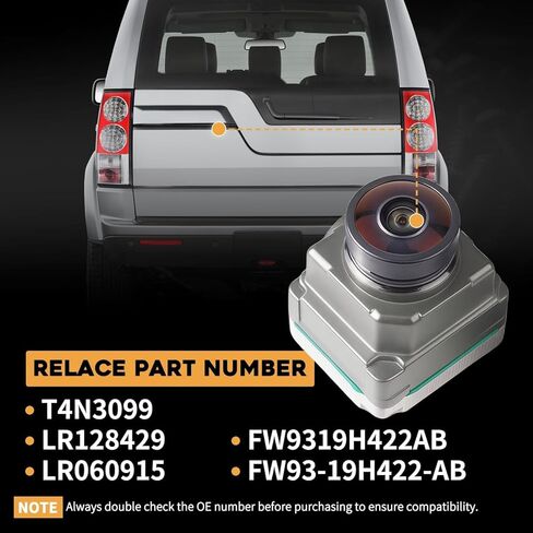 كاميرا احتياطية للرؤية الخلفية FW93-19H422-AB متوافقة مع Land Rover Discovery IV 2012-2015Jaguar E-Pace X540 2017-2022 Jaguar XE X760 2015-2022 بواسطة كاميرا مساعدة الوقوف العكسي استبدال LR060915 in Kuwait