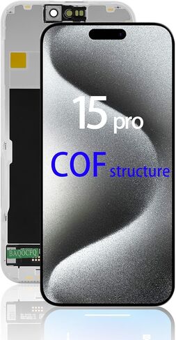 استبدال شاشة iPhone 15 pro max، شاشة 6.7 بوصة ثلاثية الأبعاد تعمل باللمس FHD LCD طقم إصلاح كامل مع مجموعة التحويل الرقمي، مجموعة أدوات، زجاج مقسى ولاصق مقاوم للماء in Kuwait