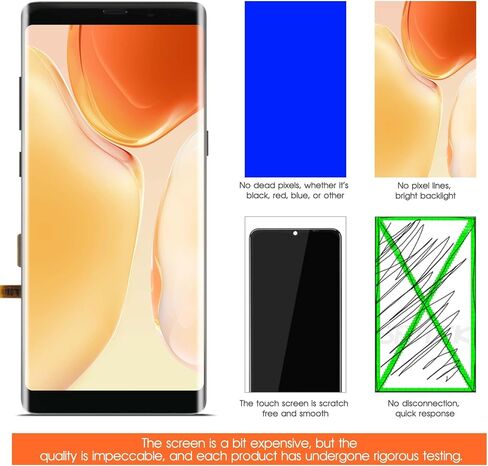 INCELL for Samsung Galaxy Note 8 Screen Replacement for Samsung Note8 LCD Display N9500 N950F N950U LCD Digitizer Touch Assembly Black with Frame(Not Fingerprint) in Kuwait