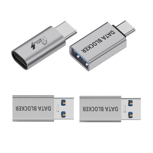 cablecc 4PCS USB Data Blocker Male to Female Type-A to USB-C Only for Power Charge Eliminate Data Risks During Charging Anti-Hacking Protection in Saudi Arabia