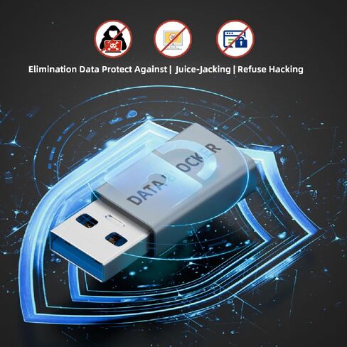 cablecc 4PCS USB Data Blocker Male to Female Type-A to USB-C Only for Power Charge Eliminate Data Risks During Charging Anti-Hacking Protection in Saudi Arabia