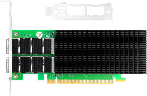محول شبكة إيثرنت QSFP56 ثنائي المنفذ 200 جيجابت/ثانية لمحول Mellanox ConnectX-6 SmartNIC PCIe 4.0 x16 InfiniBand محول RDMA (RoCE) يدعم Windows/Windows Server/Linux in Kuwait