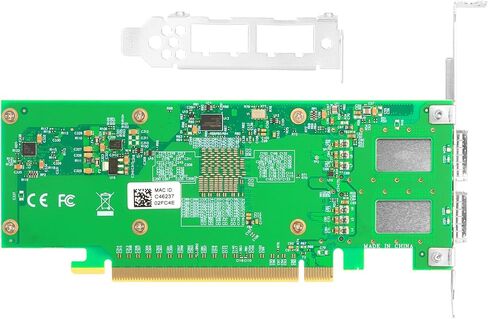 محول شبكة إيثرنت QSFP56 ثنائي المنفذ 200 جيجابت/ثانية لمحول Mellanox ConnectX-6 SmartNIC PCIe 4.0 x16 InfiniBand محول RDMA (RoCE) يدعم Windows/Windows Server/Linux in Kuwait