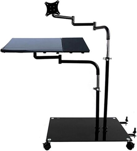 OK610 OK611 - Bedside Moving Laptop Stand Adjustable Sofa Computer Monitor Holder Mount +Keyboard Holder Rotating Laptop Table Lapdesks (OK611W) in Kuwait