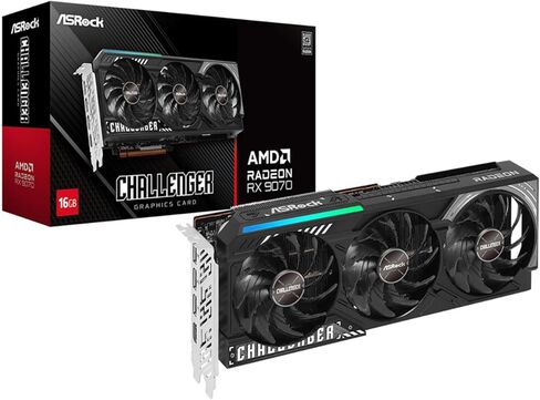 ASRock Graphics Board Challenger RX 9070 16G AMD Radeon RX9070 RX9070 CL 16G/AX in Kuwait