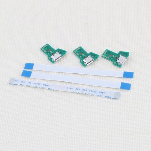 3PCS for PS4 JDS-055 Charging Port Replacement for PlayStation 4 PS4 Dock Connector Micro USB Charge Power Socket Jack Port Console Accessories (with Repair Tools) in Kuwait
