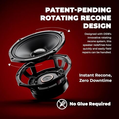 DS18 PROJECT360 6x9" High Sensitivity Mid-High Loudspeaker - 300W RMS 4-Ohm - Rotating Recone Design for Quick Repair in Kuwait