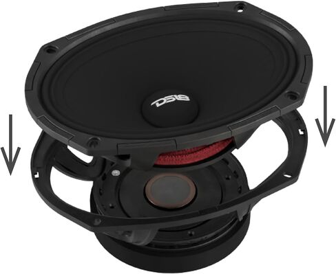 DS18 PROJECT360 6x9" High Sensitivity Mid-High Loudspeaker - 300W RMS 4-Ohm - Rotating Recone Design for Quick Repair in Kuwait