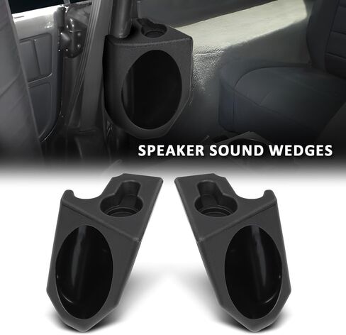 GRAND ORANGE Speaker Sound Wedges 2 PCS Compatible with Jeep Wrangler YJ CJ 1976-1995 Black Pair Left and Right in Kuwait
