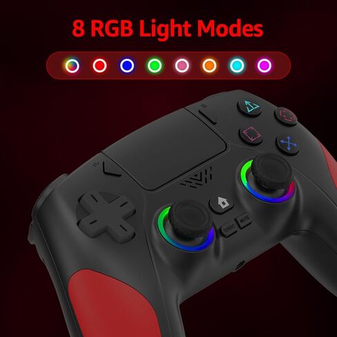 وحدة تحكم لاسلكية AKalyptra لجهاز PS-5/PC، وحدة تحكم RGB Light Gming الرائعة مع وظائف Turbo/Remap/Combo، عصا التحكم بتأثير Hall ومشغلات التحكم تدعم الاهتزاز المزدوج، مقبس سماعة الرأس 3.5 مم، التحكم في الحركة (أسود) in Kuwait
