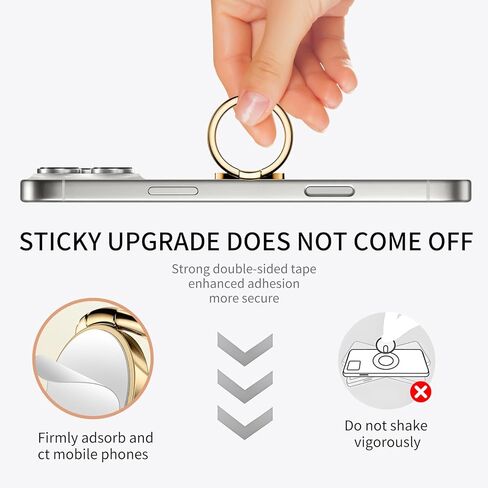 Cell Phone Ring Holder Grip, Luxury Gold Metal Ring Holder 360°Rotation Finger Ring Stand, Cute Large Cell Phone Kickstand Grip Compatible with Most of Phones Yellow White Flowers in Kuwait