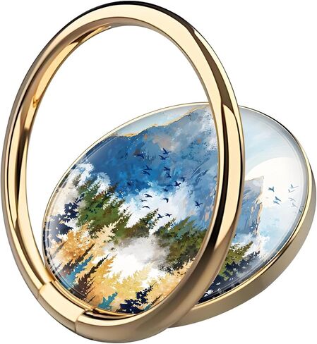 Cell Phone Ring Holder Grip, Luxury Gold Metal Ring Holder 360°Rotation Finger Ring Stand, Cute Large Cell Phone Kickstand Grip Compatible with Most of Phones Yellow White Flowers in Kuwait
