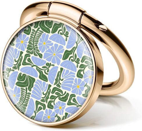 Cell Phone Ring Holder Grip, Luxury Gold Metal Ring Holder 360°Rotation Finger Ring Stand, Cute Large Cell Phone Kickstand Grip Compatible with Most of Phones Yellow White Flowers in Kuwait