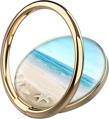 Cell Phone Ring Holder Grip, Luxury Gold Metal Ring Holder 360°Rotation Finger Ring Stand, Cute Large Cell Phone Kickstand Grip Compatible with Most of Phones Yellow White Flowers in Kuwait