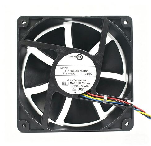 4715KL-04W-B86 مروحة تبريد ذات 4 أسلاك DC12V 2.50A 30W 120x120x38mm in Kuwait