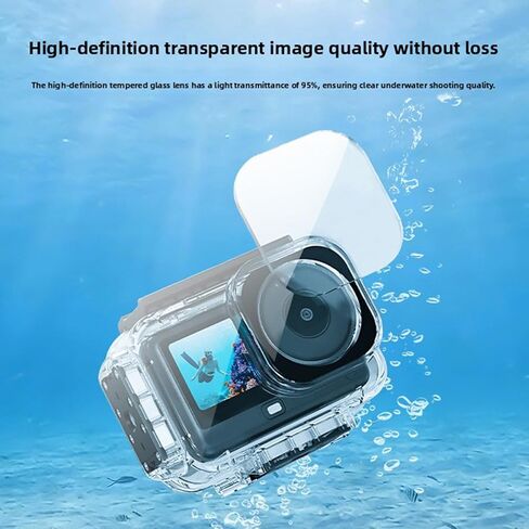 Pomya 60M Dive Case for Action 6 Camera | Underwater Housing with Magnetic Arrow Storage Case, Precision Fit Diving Shell for Snorkeling, 304 Stainless Steel Buckle in Kuwait