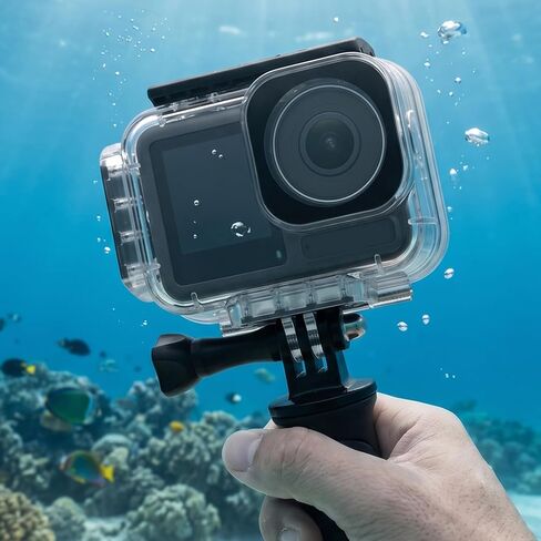 Pomya 60M Dive Case for Action 6 Camera | Underwater Housing with Magnetic Arrow Storage Case, Precision Fit Diving Shell for Snorkeling, 304 Stainless Steel Buckle in Kuwait