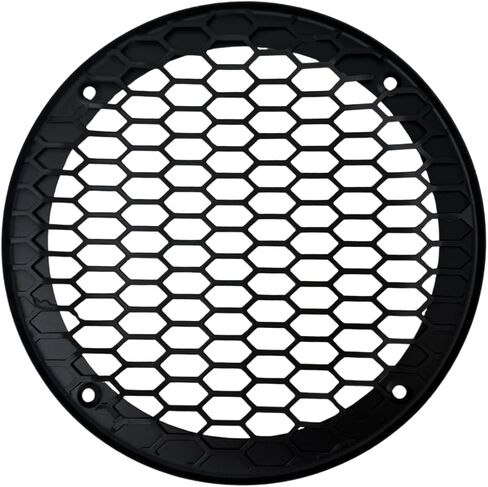 Bass Rockers 6.5" Metal Speaker Grill Cover Heavy-Duty Honeycomb Mesh Protective Grille Guard, Universal Fit for 6.5" Car Audio Door Speakers & Custom Boxes, Matte Black, 4-Hole Mount in Kuwait