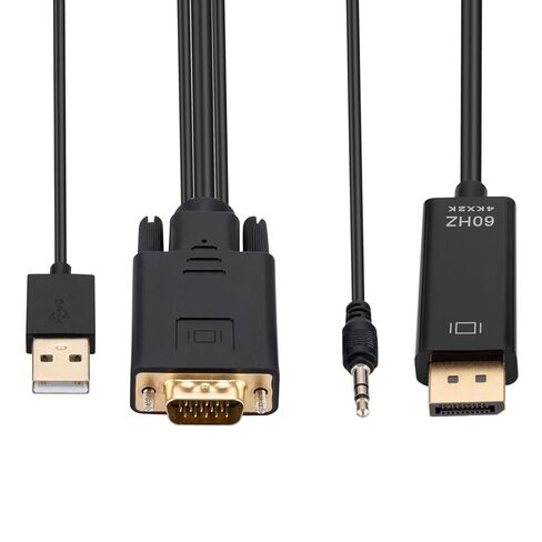 كابل VGA إلى DisplayPort بطول 6 أقدام VGA إلى كابل بطول 6 أقدام/1.8 متر 1080P VGA لتحويل سلك نقل مطلي بالذهب in Kuwait