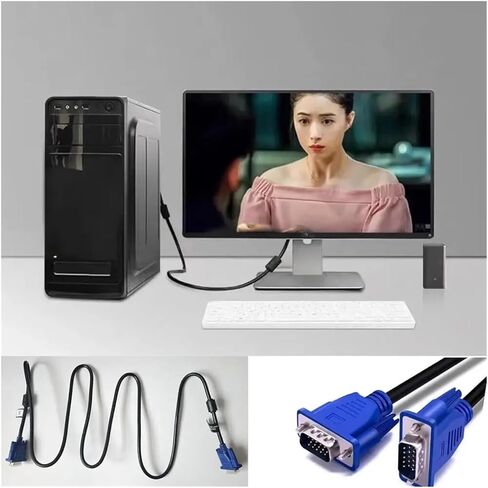 كابل VGA عالي التحمل ذكر إلى ذكر SVGA سلك شاشة كمبيوتر 1080 بكسل فيديو BN81-17941A كابل بيانات in Kuwait