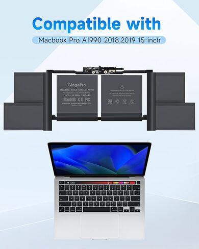 بطارية بديلة لجهاز MacBook Pro A1990 مقاس 15 بوصة (2018، 2019) A1953 in Kuwait