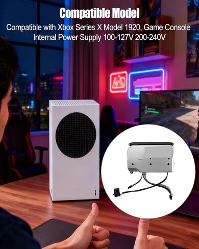 استبدال مصدر الطاقة الداخلي يناسب أجهزة Xbox Series X موديل 1920، وحدة التحكم في الألعاب ومحول التيار المتردد لشاحن الطوب مع سلك 100-127 فولت 200-240 فولت in Kuwait