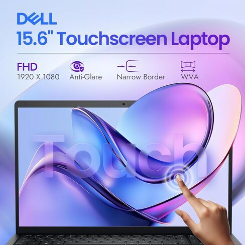 كمبيوتر محمول Dell 15 بشاشة تعمل باللمس، AMD Ryzen 7 7730U (Beats i7-1355U)، ذاكرة الوصول العشوائي 20 جيجابايت، 512 جيجابايت NVMe SSD، Windows 11 Pro، 15.6 بوصة FHD IPS، Copilot AI، Type-C، HDMI، أسود، موديل 2026 in Kuwait