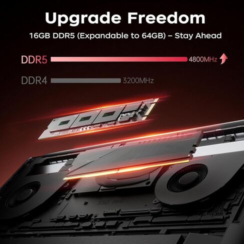 2026 AMD Laptop with Ryzen 7 7735HS Game-Processor(8C/16T,Up to 4.75GHz) Light Gaming Laptop AMD Radeon 680M Graphics, 16GB DDR5 512GB SSD, Win 11 Pro Laptops, 16" FHD IPS Display, Backlit KB, Wi-Fi 6 in Kuwait