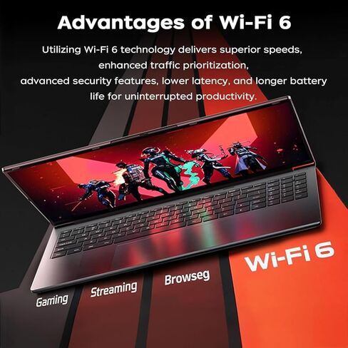 2026 AMD Laptop with Ryzen 7 7735HS Game-Processor(8C/16T,Up to 4.75GHz) Light Gaming Laptop AMD Radeon 680M Graphics, 16GB DDR5 512GB SSD, Win 11 Pro Laptops, 16" FHD IPS Display, Backlit KB, Wi-Fi 6 in Kuwait